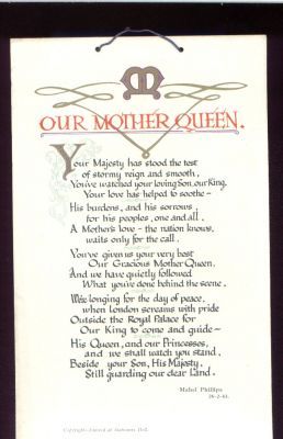 1943 OUR MOTHER QUEEN