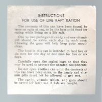 1944 RATION INSTRUCTION SHEET