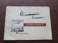 1957 ROLLS ROYCE AERO ENGINES ACHIEVEMENT PROMO. BROCHURE