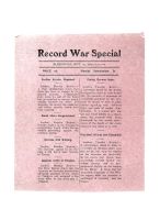 1914 RECORD WAR SPECIAL KLERKSDORP SEPT 29TH
