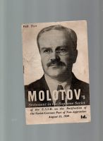 OCT. 1939 PAMPHLET titled MOLOTOV's SOVIET-GERMAN PACT OF NON-AGGRESSION