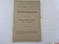 1946 BRITISH GLIDING ASSOCIATION PERSONAL FLYING LOG BOOK