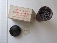 BRYANT & MAYS SHIPS LIFEBOAT MATCH CONTAINER COMPLETE