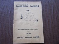 1943 Bklt. CANTEEN CAPERS SKETCHES FOR MILITARY CONCERT PARTIES