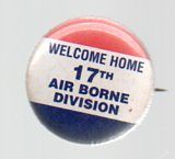 1945 WELCOME HOME 17th AIRBORNE DIV BADGE