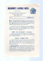 1943 HOLBORNS  SAVINGS NEWS Leaflet
