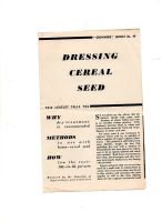 1941 GROWMORE LEAFLET No.48 DRESSING CEREAL SEED
