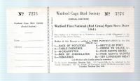 1941 WATFORD CAGE BIRD SOC.  RAFFLE TICKET