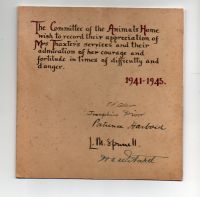 1941 to 45 COMMITTEE OF THE ANIMALS HOME AWARD