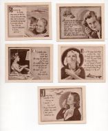 5 WW2 MIGHTY MIDGET MESSAGE CARDS