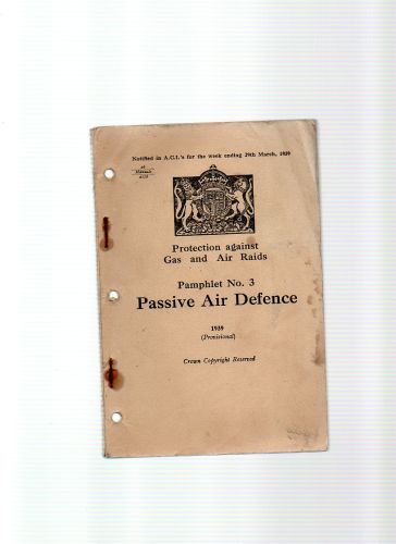 1939 PASSIVE AIR DEFENCE MANUAL