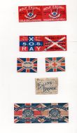 WW1 FLAG PINS EALING AREA GROUP OF 6 DIFFERENT