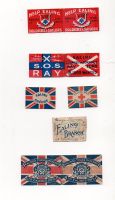 WW1 FLAG PINS EALING AREA GROUP OF 6 DIFFERENT