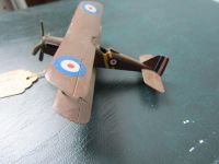 OLD WOOD MODEL OF A S.E.5 BIPLANE