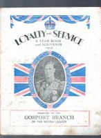 1940 PRESENTATION BOOKLET TO GOSPORT BRANCH OF THE BRITISH LEGION