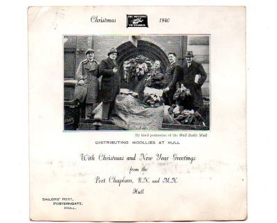 1940 SEAMENS MISSION CHRISTMAS CARD HULL