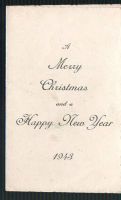 1943 CHRISTMAS CARD FROM SICILY
