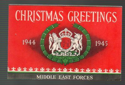 1944 CHRISTMAS GREETINGS MIDDLE EAST FORCES