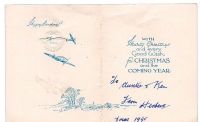 1945 R.A.F. CHRISTMAS CARD IN REMEMBRANCE