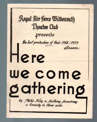 1958 RAF WILDENWRATH THEATRE CLUB SIGNED PROGAMME