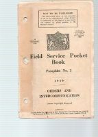 1939 FIELD SERVICE POCKET BOOK ORDERS AND INTERCOMMUNICATION