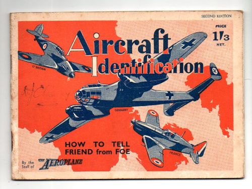 WW2 BKLT. AIRCRAFT IDENTIFICATION