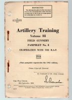 1944 ARTILERY TRAINING CO-OPERATION WITH THE RAF
