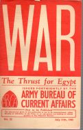 1942 ARMY BUREAU OF CURRENT AFFAIRS THE THRUST FOR EGYPT