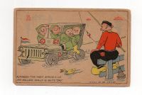 LIBERATION OF HOLLAND SOLDIERS IN A JEEP POSTCARD