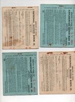 4 x  1918 PART USED RATION BOOKS