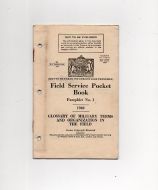 1940 FIELD SERVICE POCKET BOOK PAMPHLET No. 1 GLOSSARY OF MILITARY TERMS