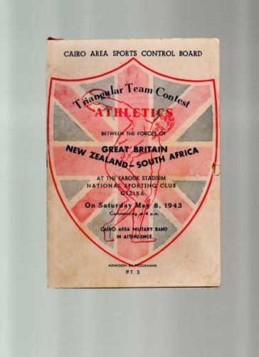 1943 CAIRO AREA ATHLETICS CONTEST PROGRAMME