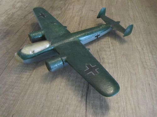 OLD SOLID WOOD MODEL OF DO-17 BOMBER